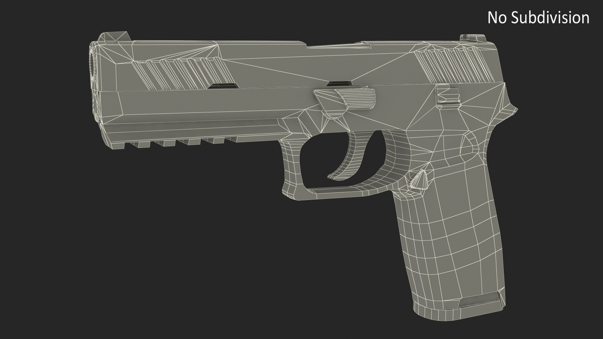 Modern Tactical Pistol Game Weapon 3D model