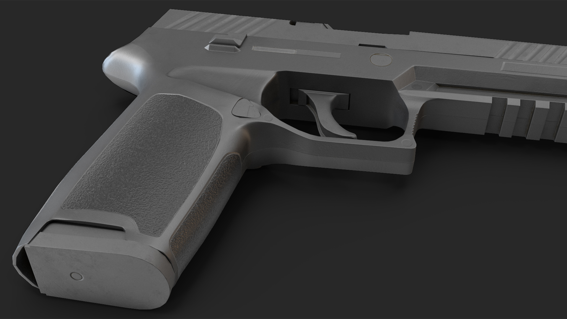 Modern Tactical Pistol Game Weapon 3D model