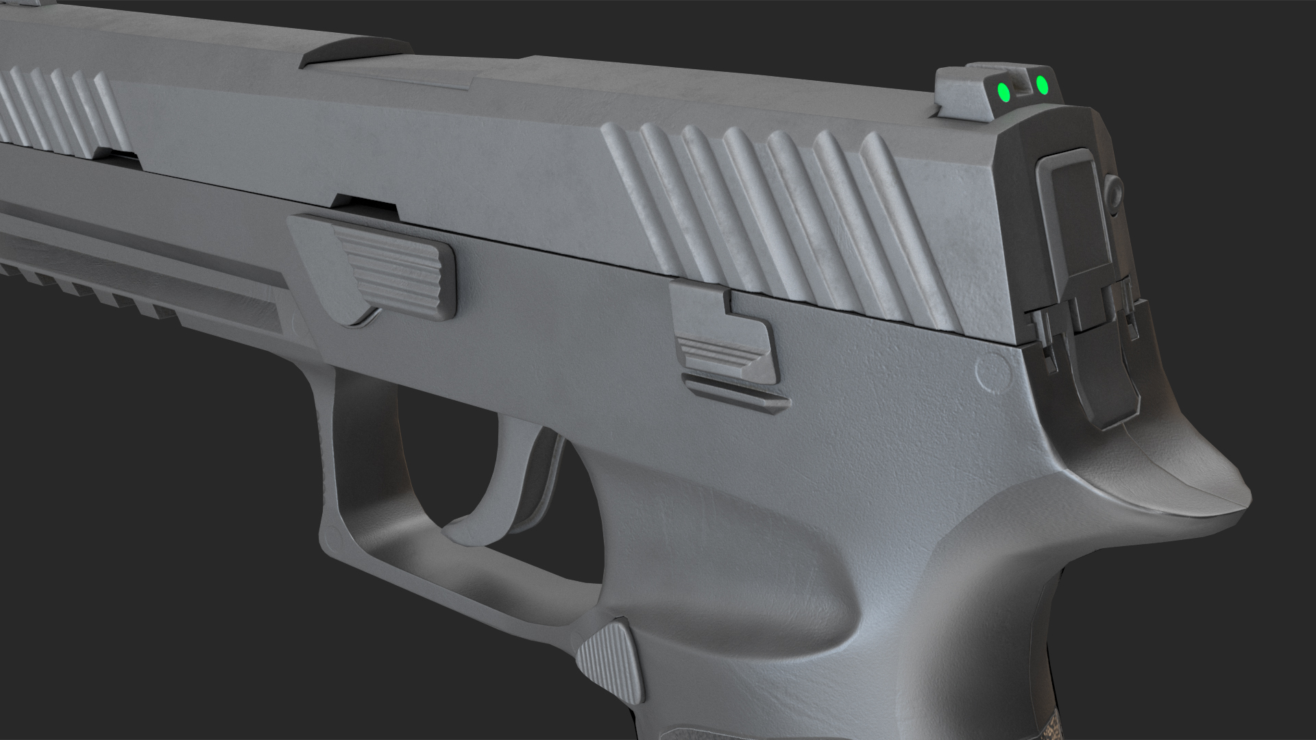 Modern Tactical Pistol Game Weapon 3D model