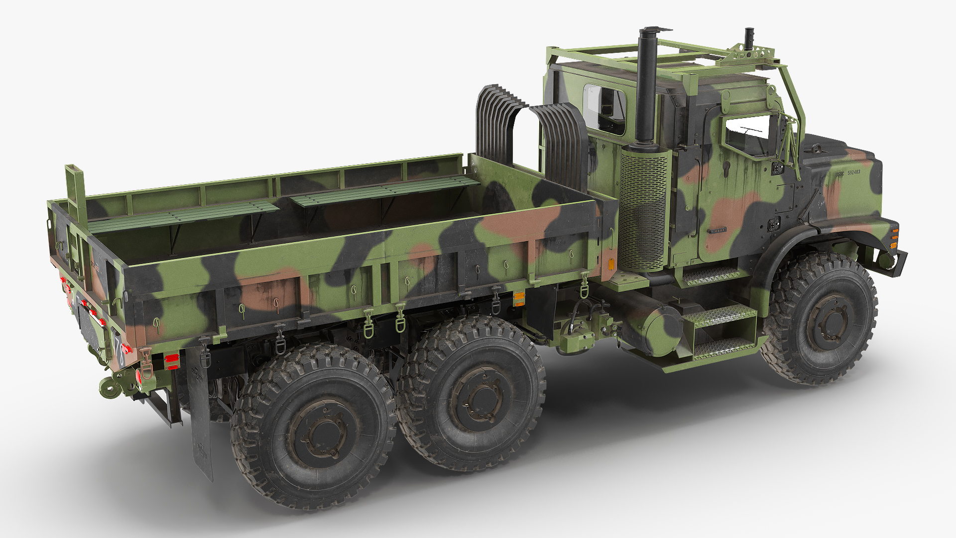 Military Cargo Truck OshKosh MTVR MK23 Dusty 3D model