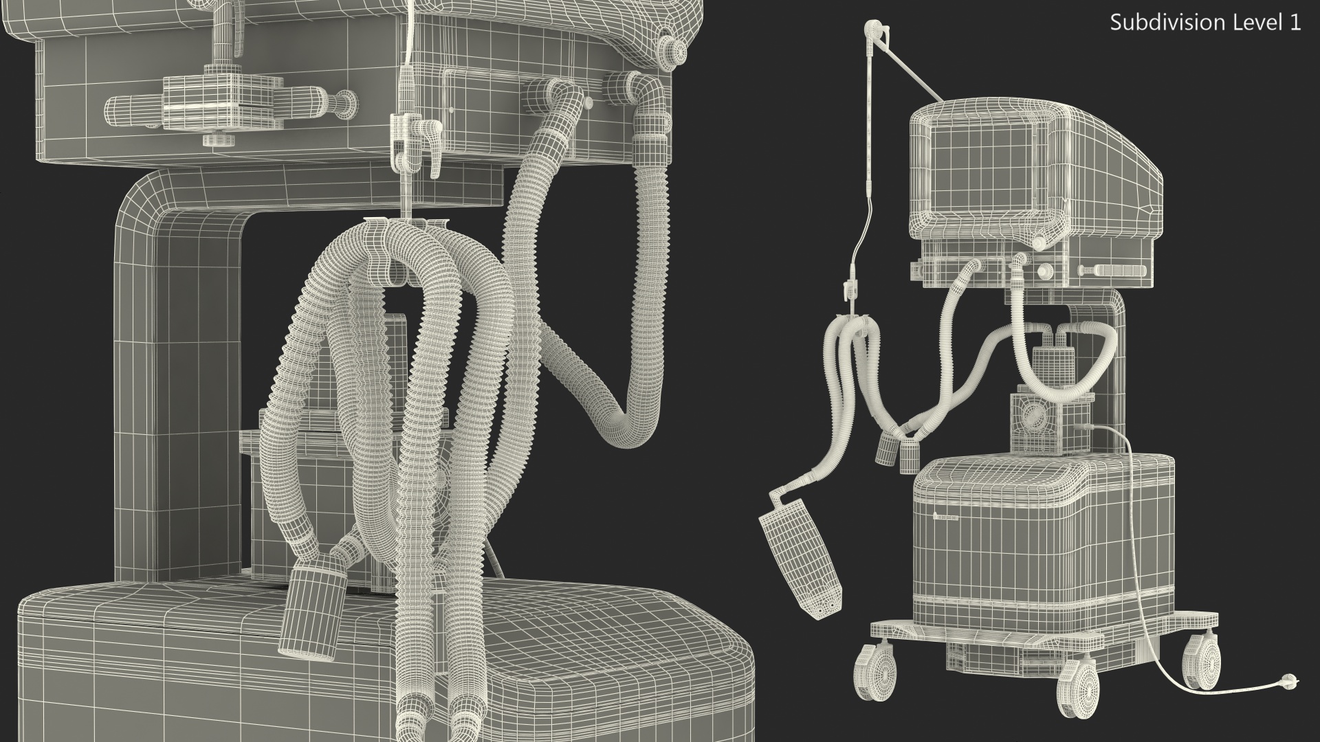 3D Superstar S1100 ICU Ventilator Machine model