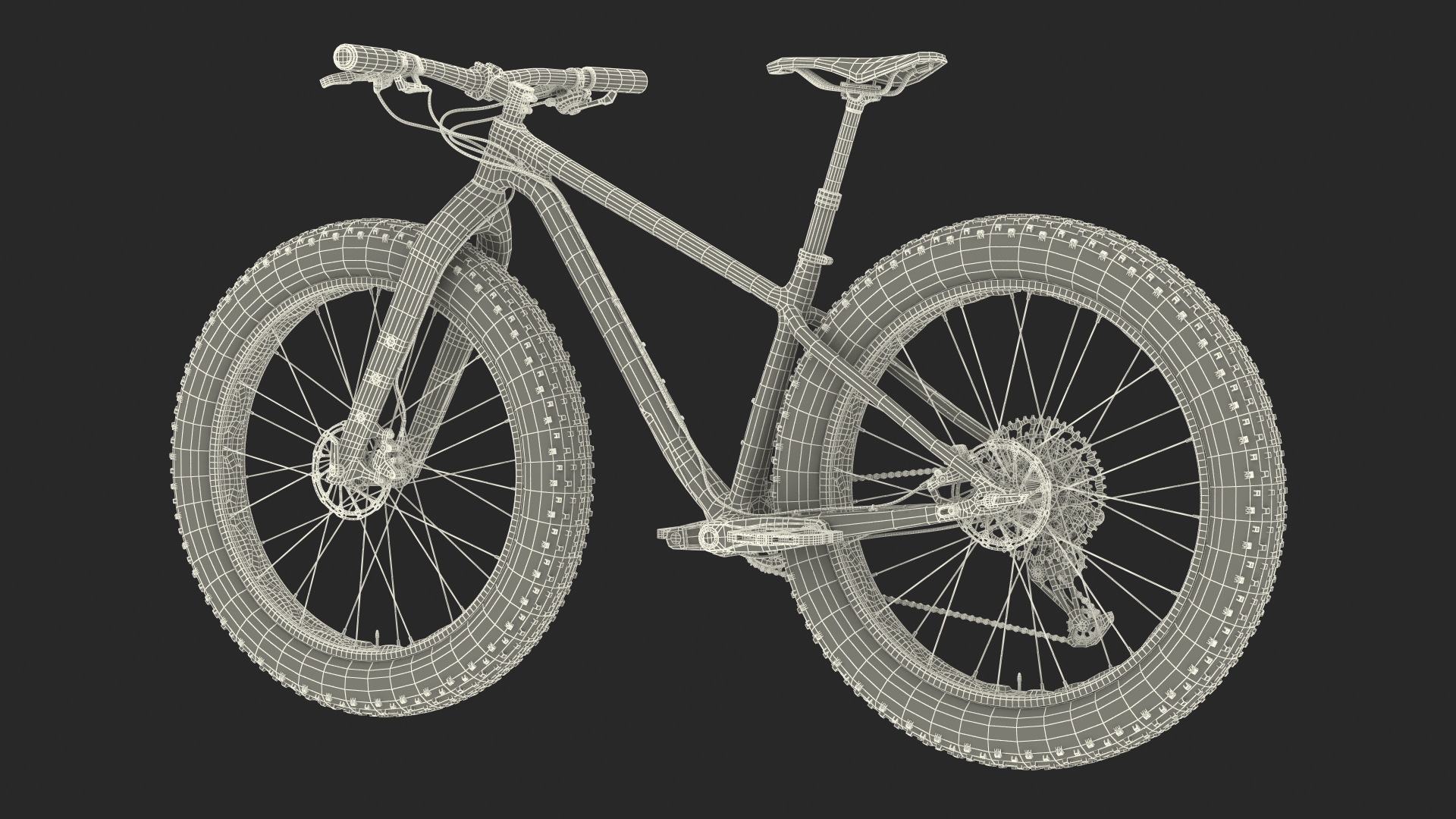 Fat Trek Bike White 3D model