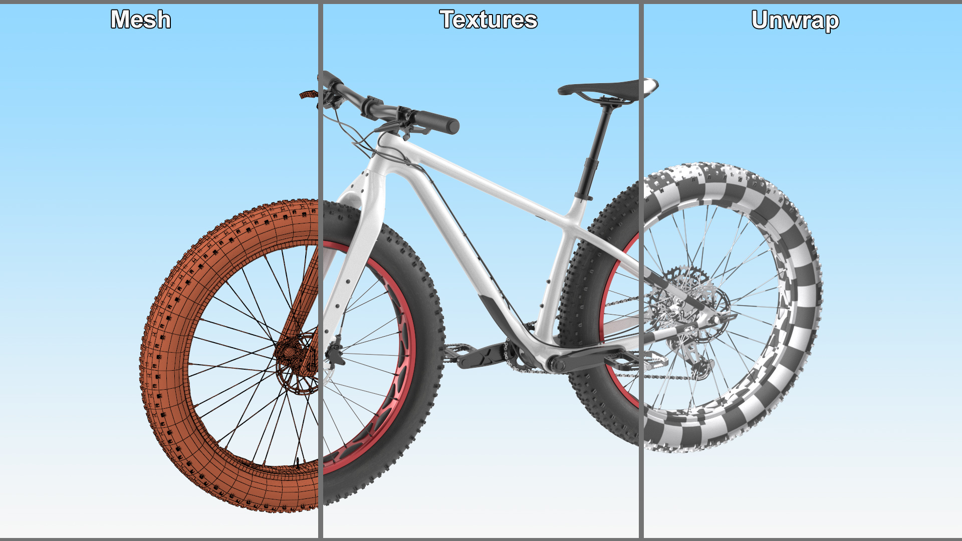 Fat Trek Bike White 3D model