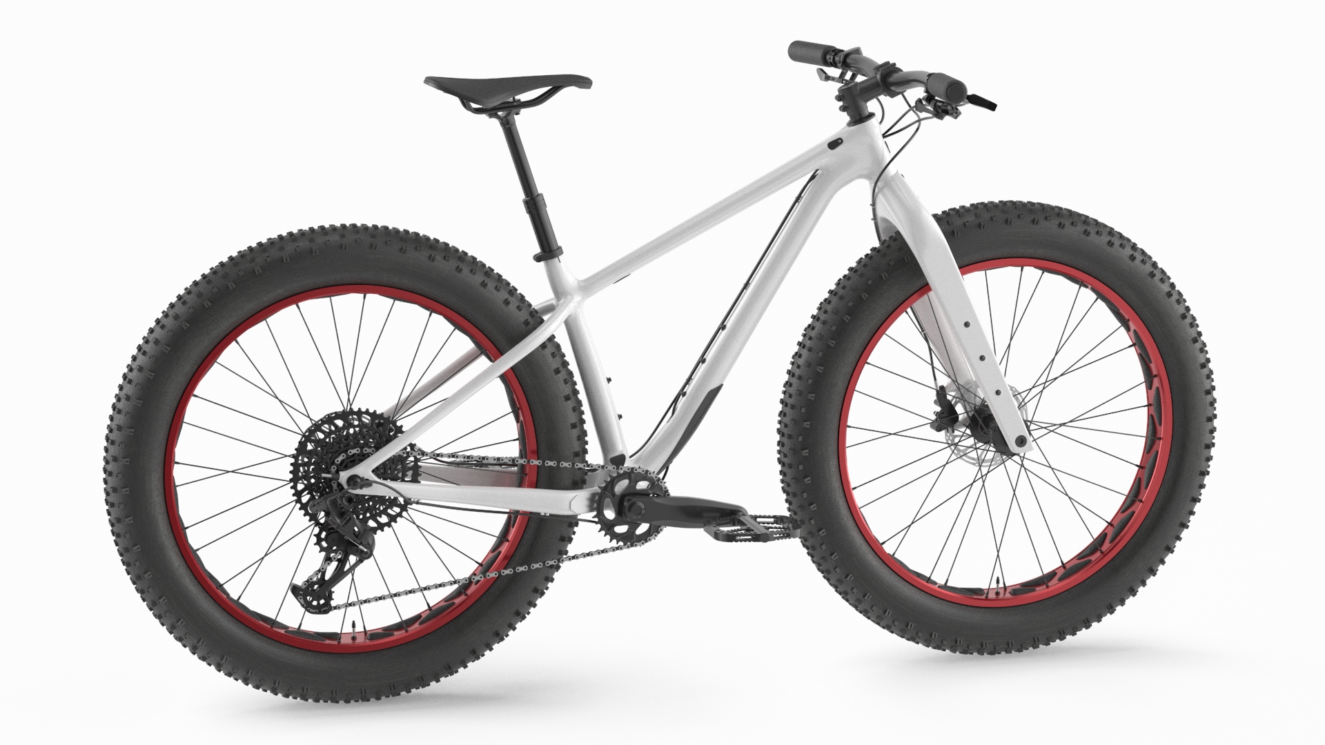 Fat Trek Bike White 3D model