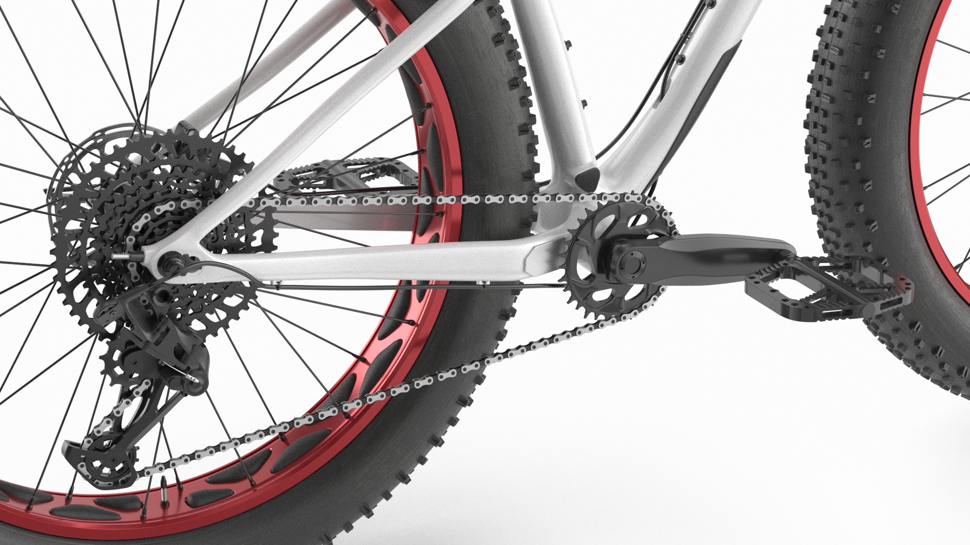 Fat Trek Bike White 3D model