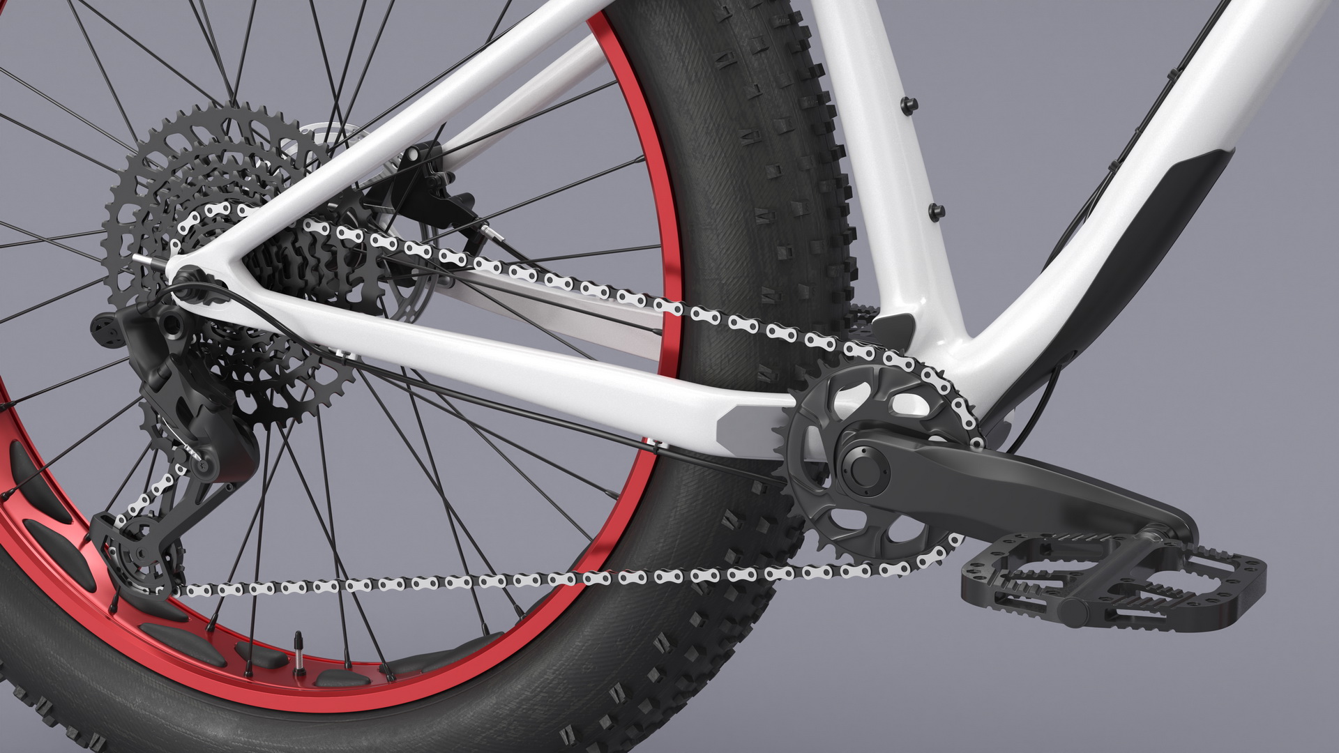 Fat Trek Bike White 3D model