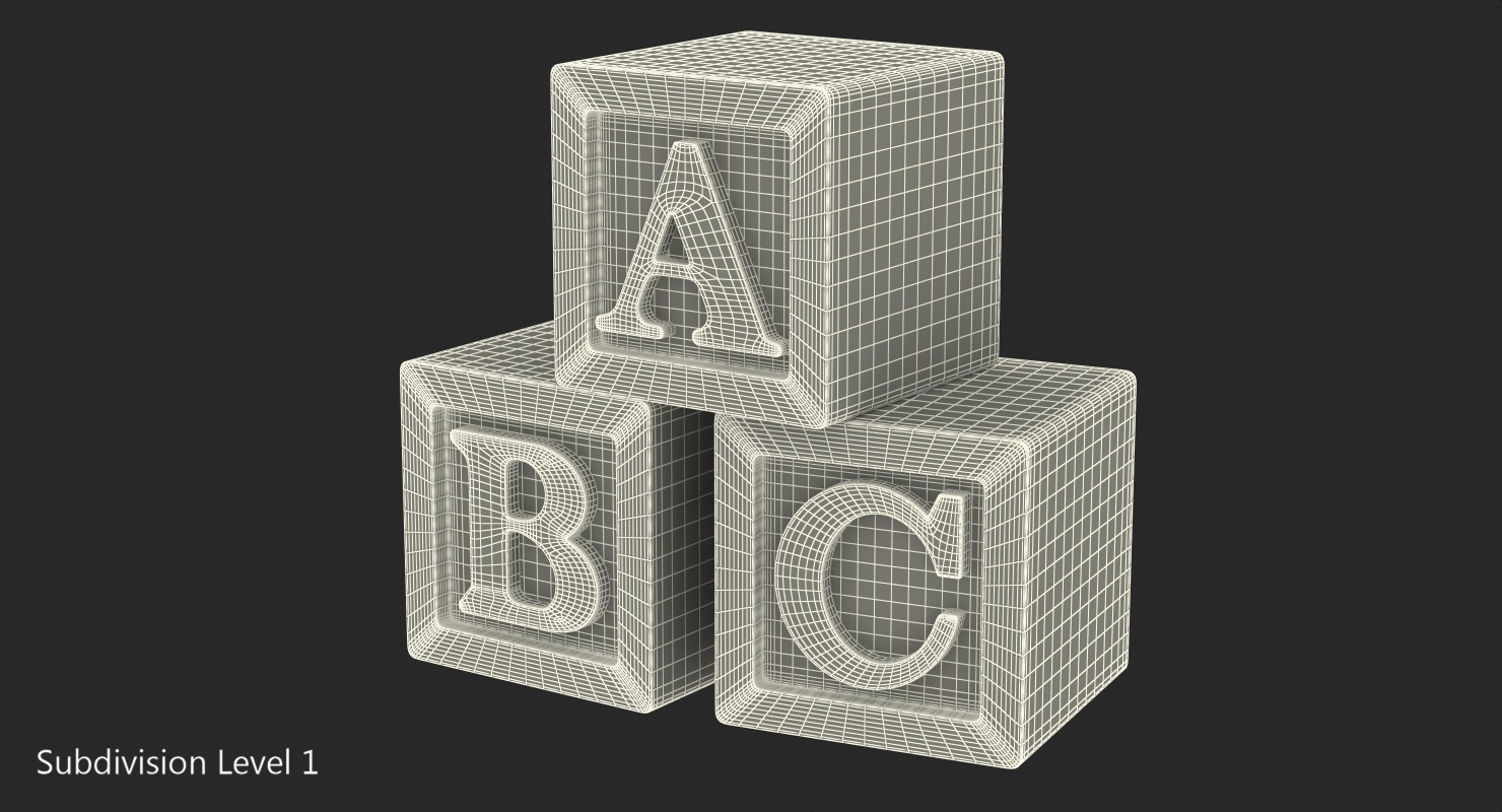 ABC Wooden Blocks 3D