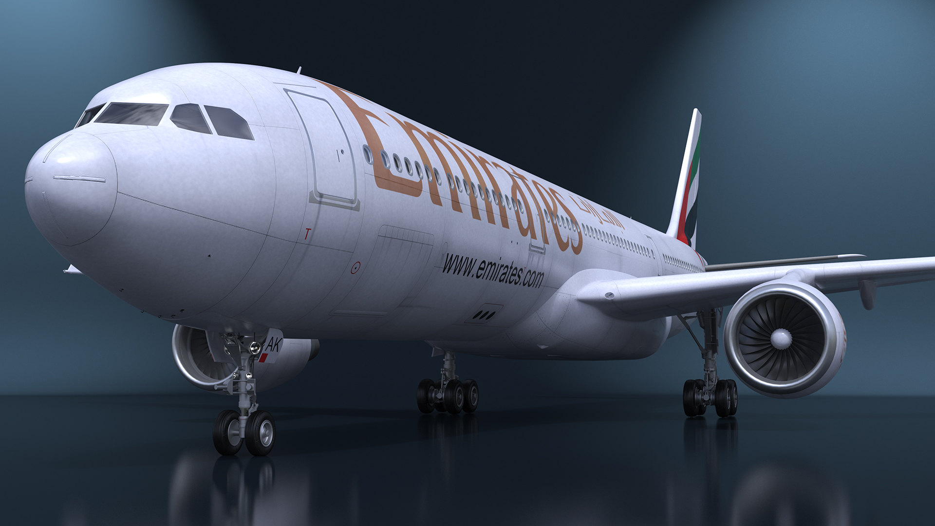 Emirates Airbus A330-200 3D model