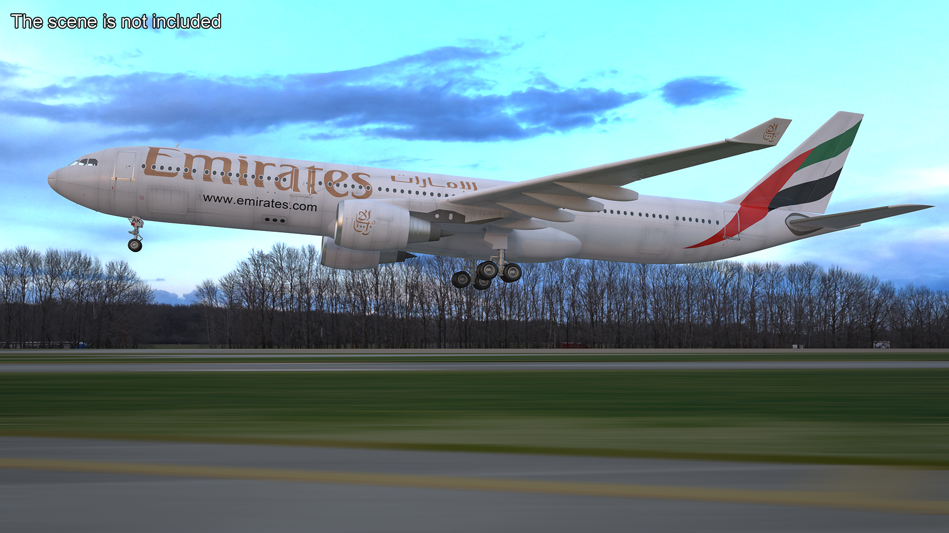 Emirates Airbus A330-200 3D model