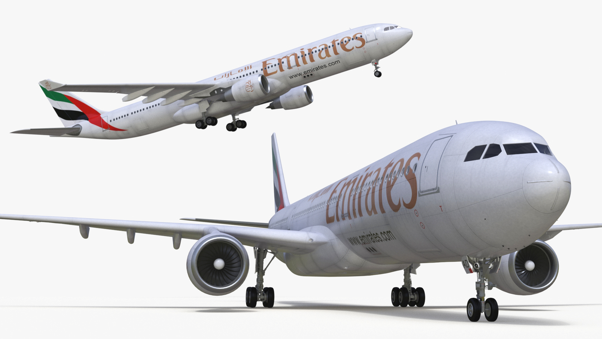 Emirates Airbus A330-200 3D model