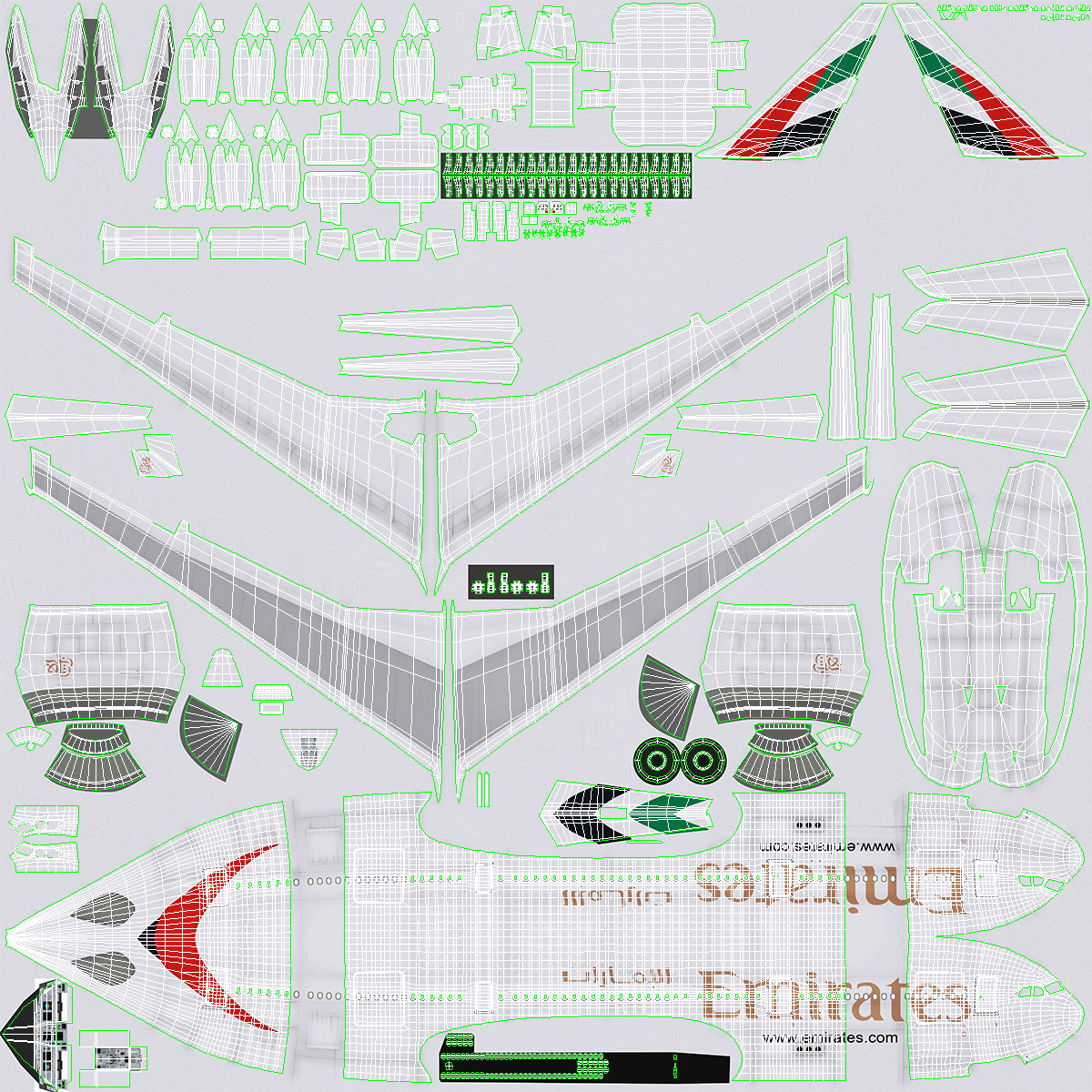 Emirates Airbus A330-200 3D model