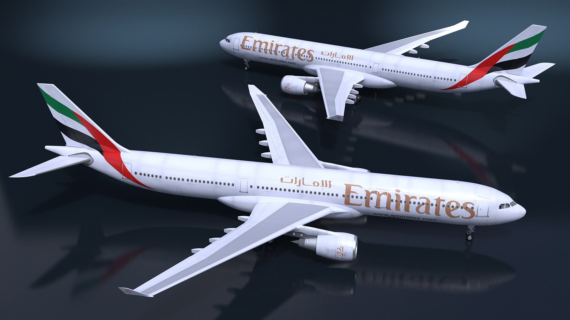 Emirates Airbus A330-200 3D model