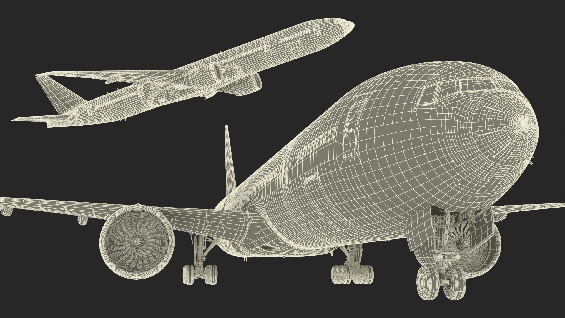 3D Singapore Airlines Boeing 777 Rigged