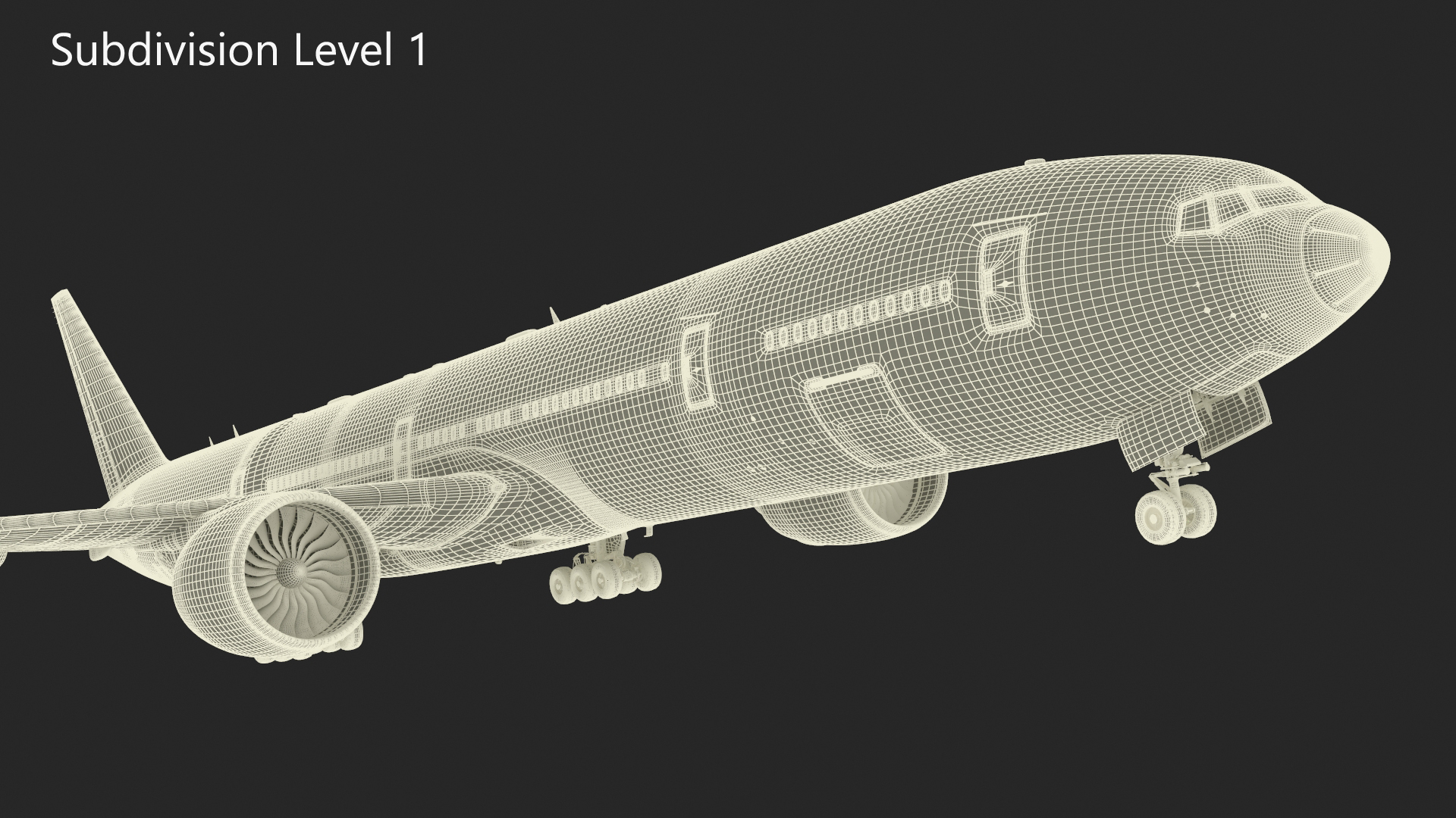 3D Singapore Airlines Boeing 777 Rigged