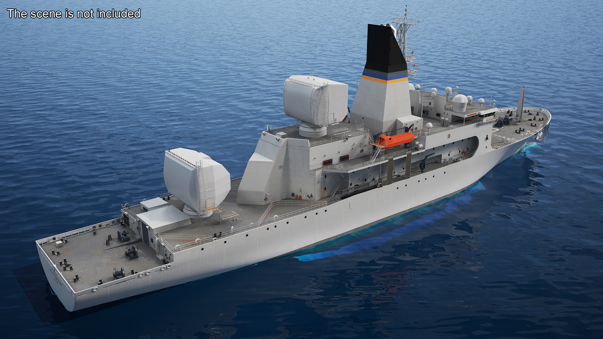 3D USNS Howard O Lorenzen Ship Rigged for Cinema 4D model