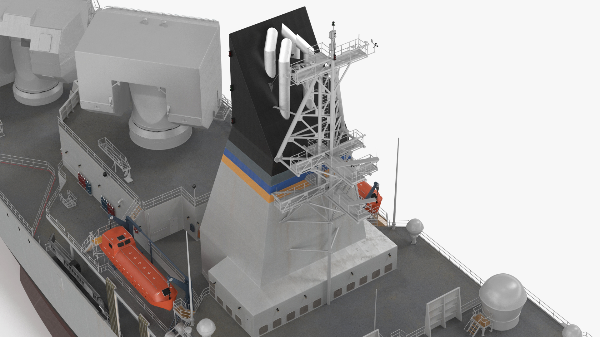 3D USNS Howard O Lorenzen Ship Rigged for Cinema 4D model