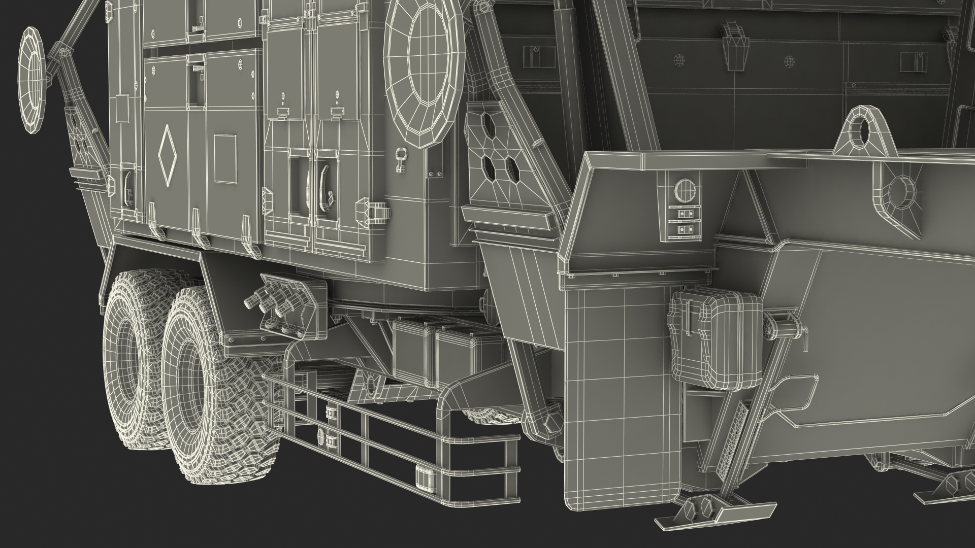 3D model Patriot Radar AN MPQ53 Green Rigged