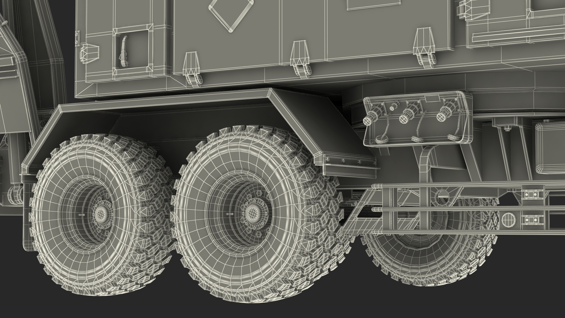 3D model Patriot Radar AN MPQ53 Green Rigged