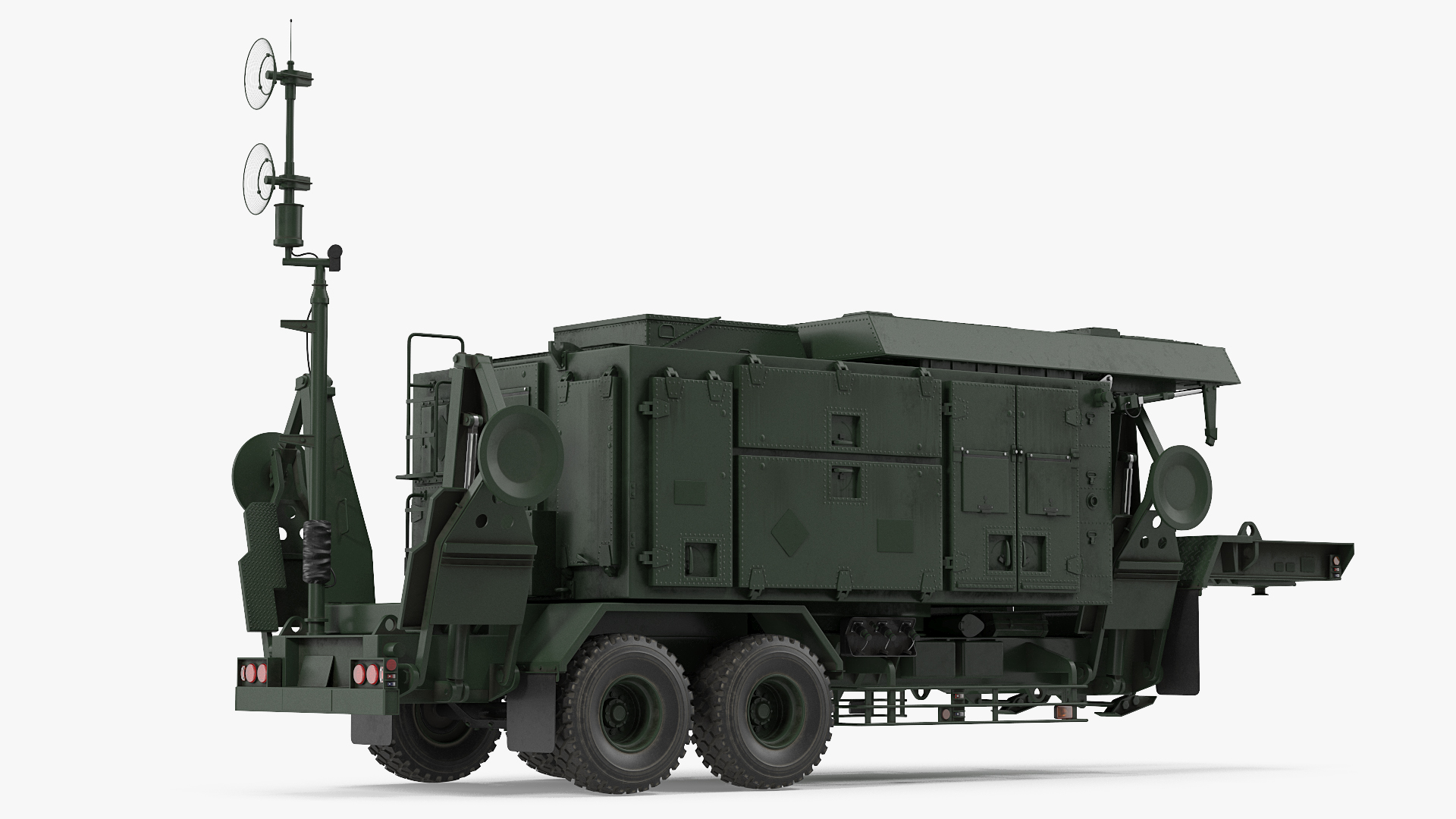 3D model Patriot Radar AN MPQ53 Green Rigged