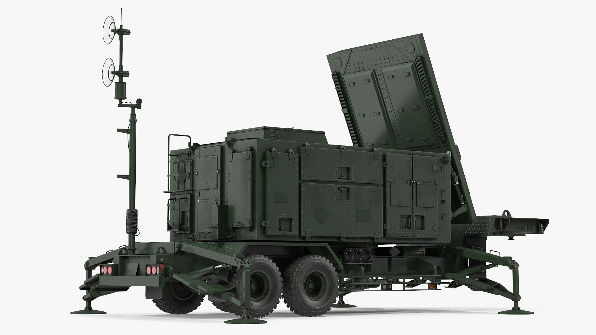 3D model Patriot Radar AN MPQ53 Green Rigged