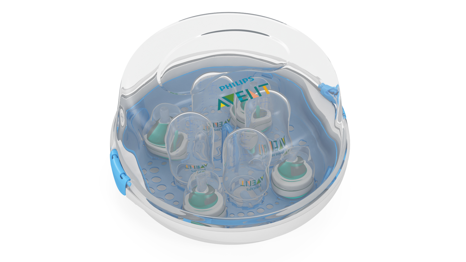 Philips AVENT Sterilizer with Baby Bottles Inside 3D model