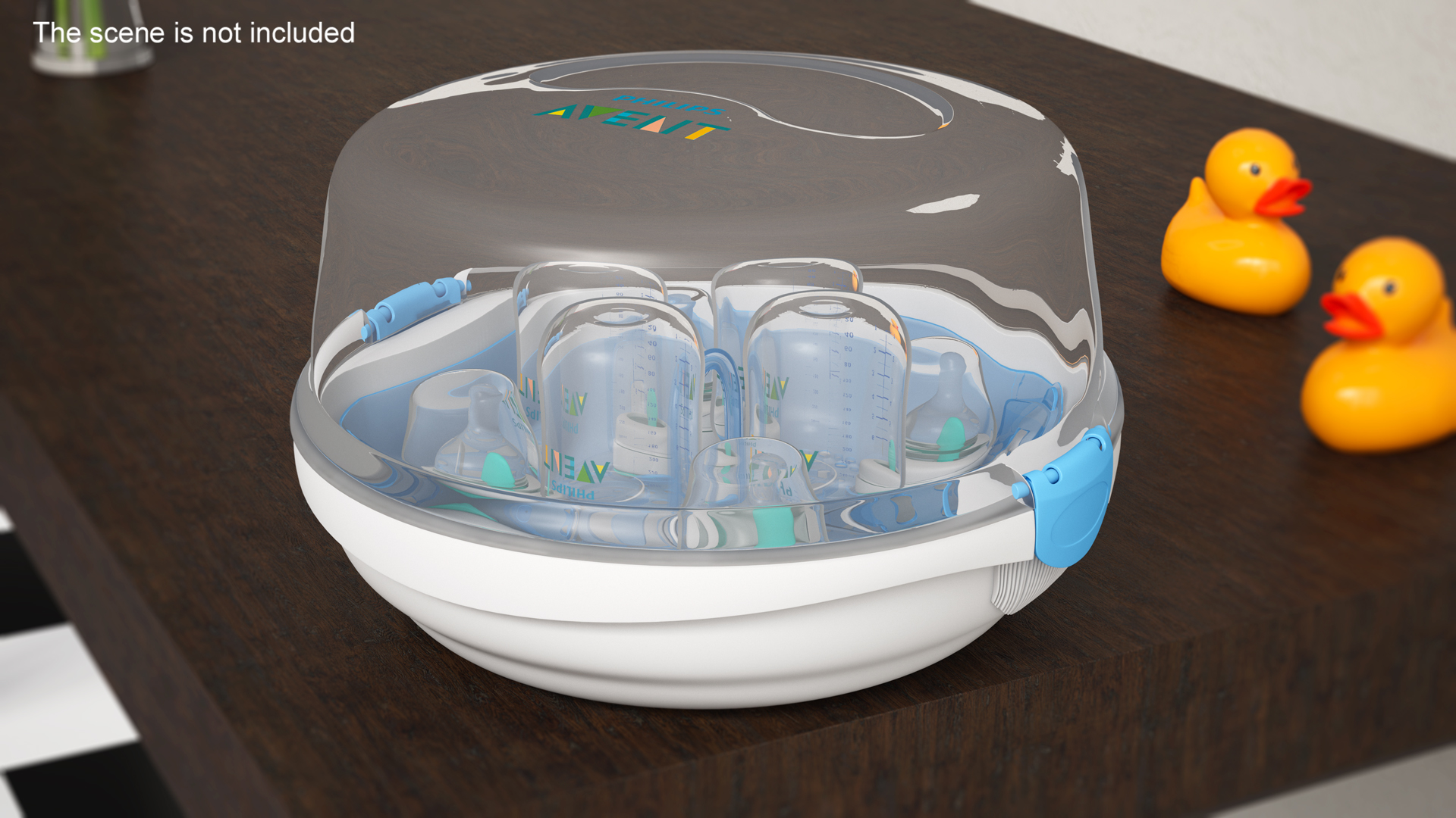 Philips AVENT Sterilizer with Baby Bottles Inside 3D model