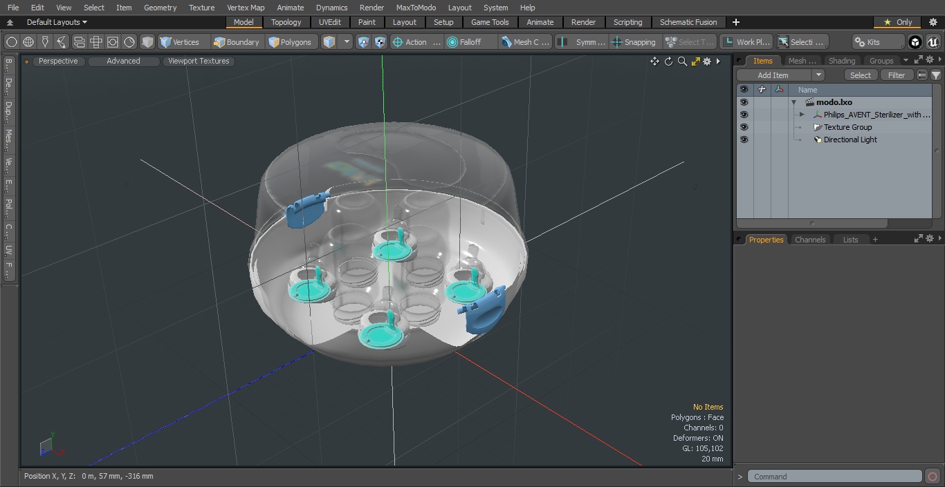 Philips AVENT Sterilizer with Baby Bottles Inside 3D model