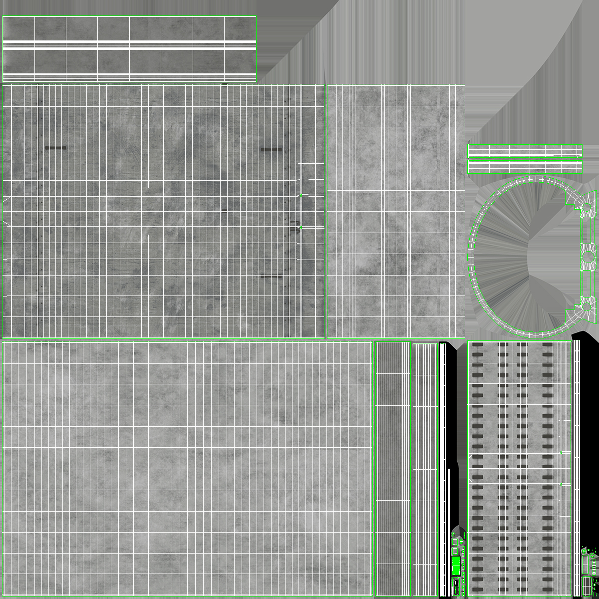 Railway Tunnel Section Wide Bend 3D