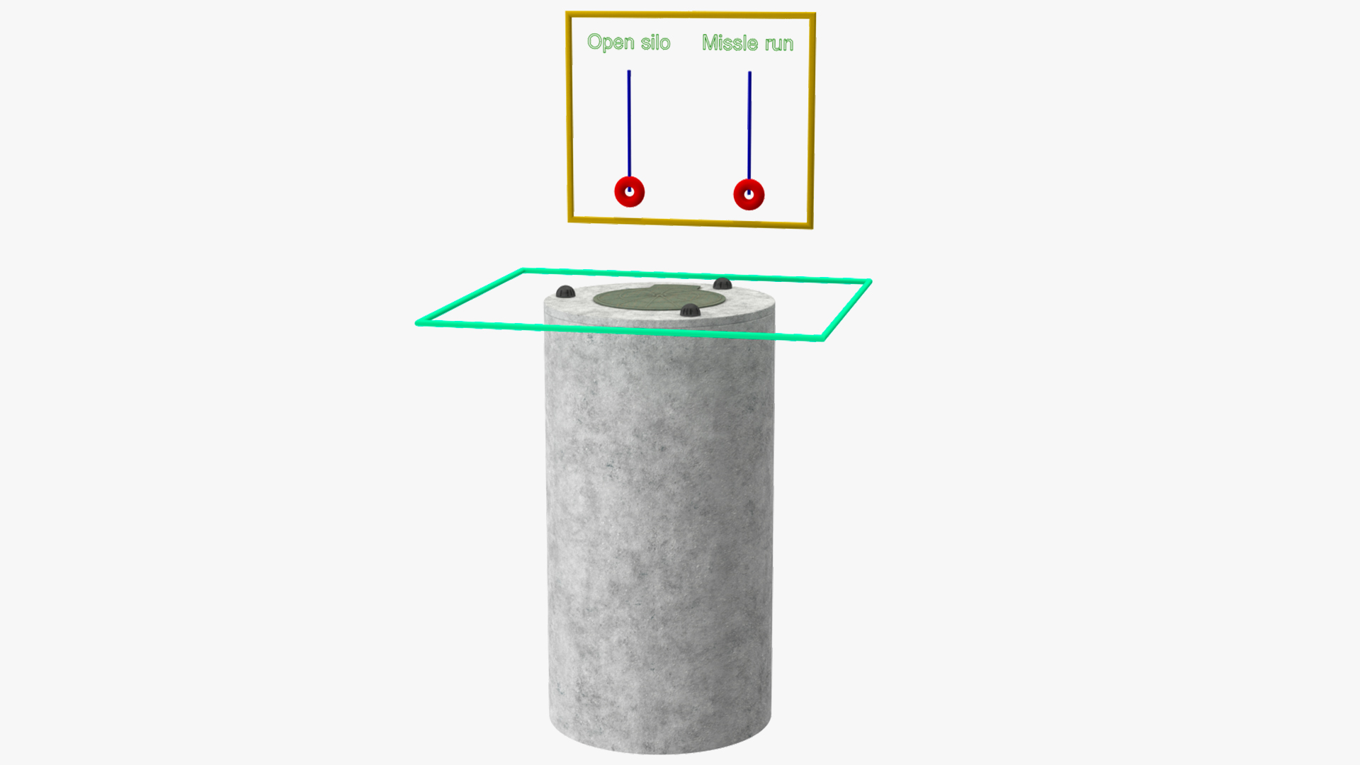 Silo Based Missile System Sarmat Rigged 3D model