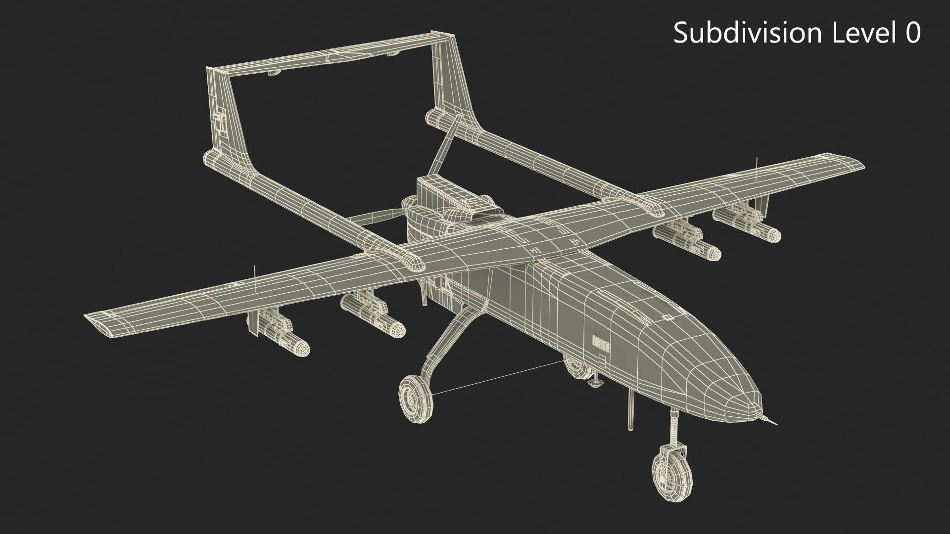 Iranian Drone Mohajer-6 White 3D model