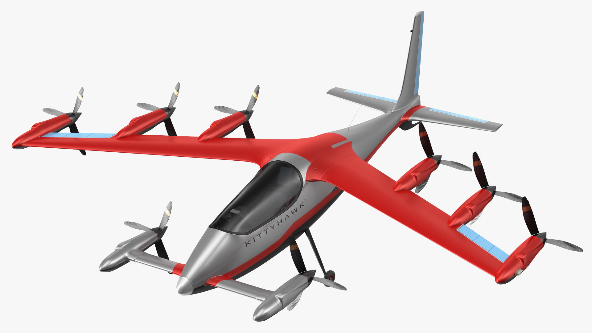 3D Kittyhawk Electric Air Taxi Red