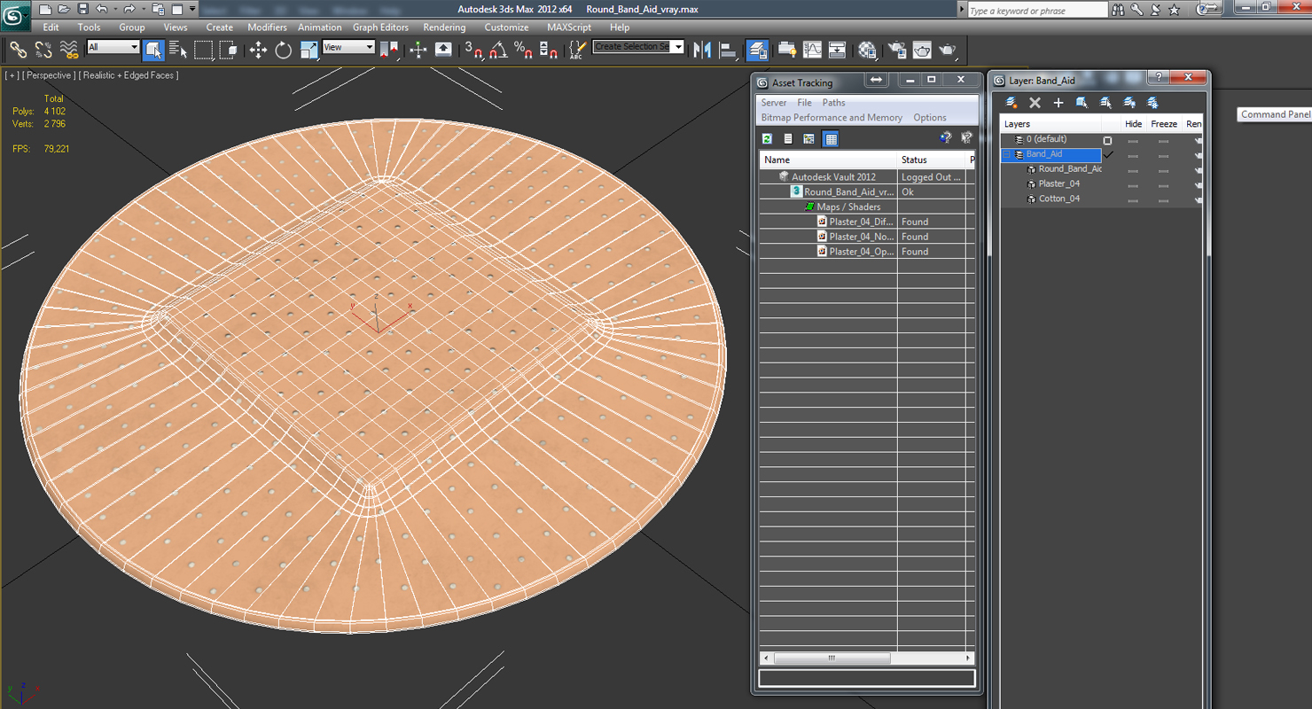 Round Band Aid 3D model