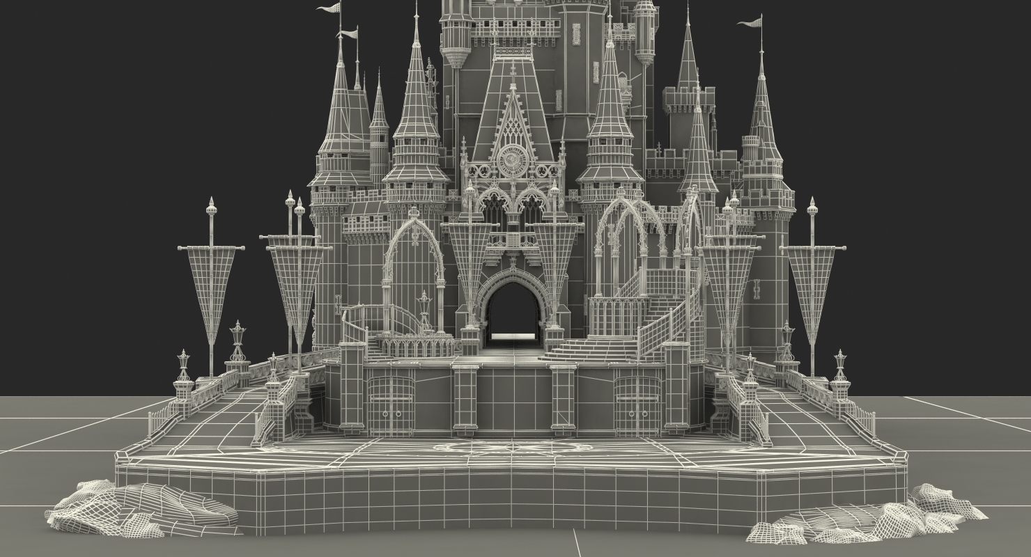 3D Disneyland Cinderella Castle model