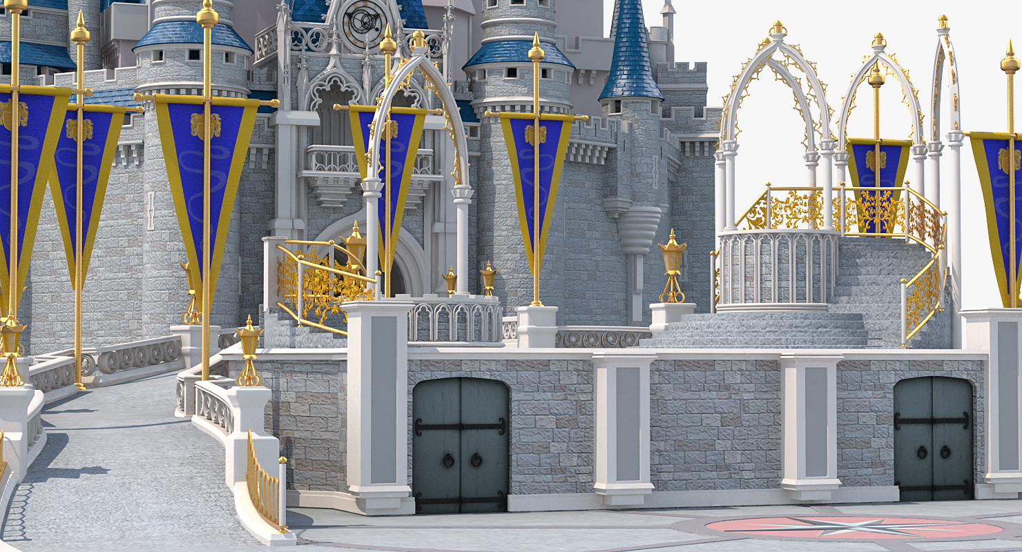 3D Disneyland Cinderella Castle model