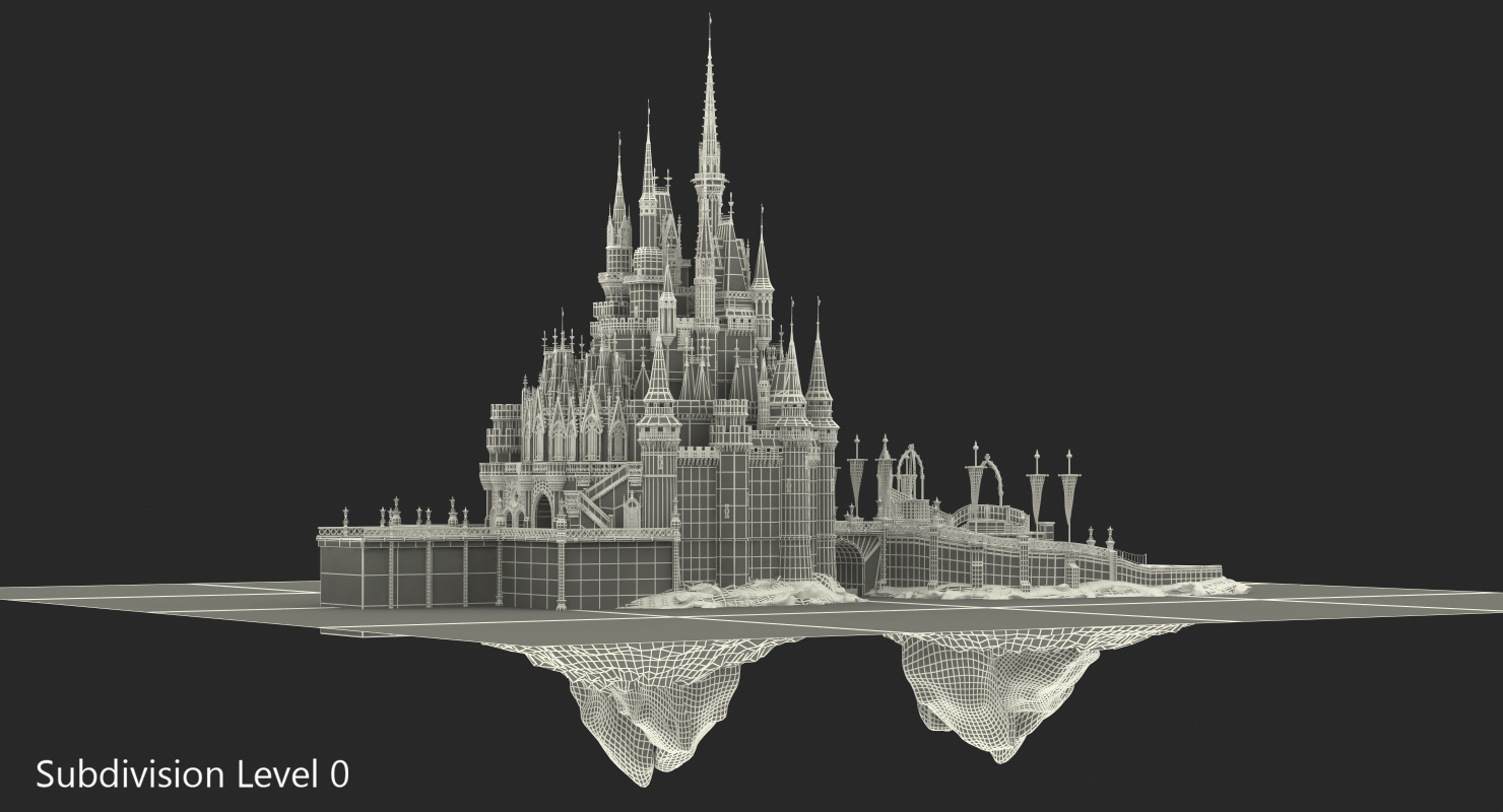 3D Disneyland Cinderella Castle model