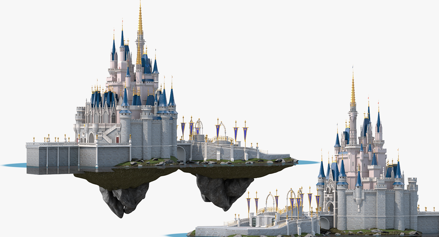 3D Disneyland Cinderella Castle model