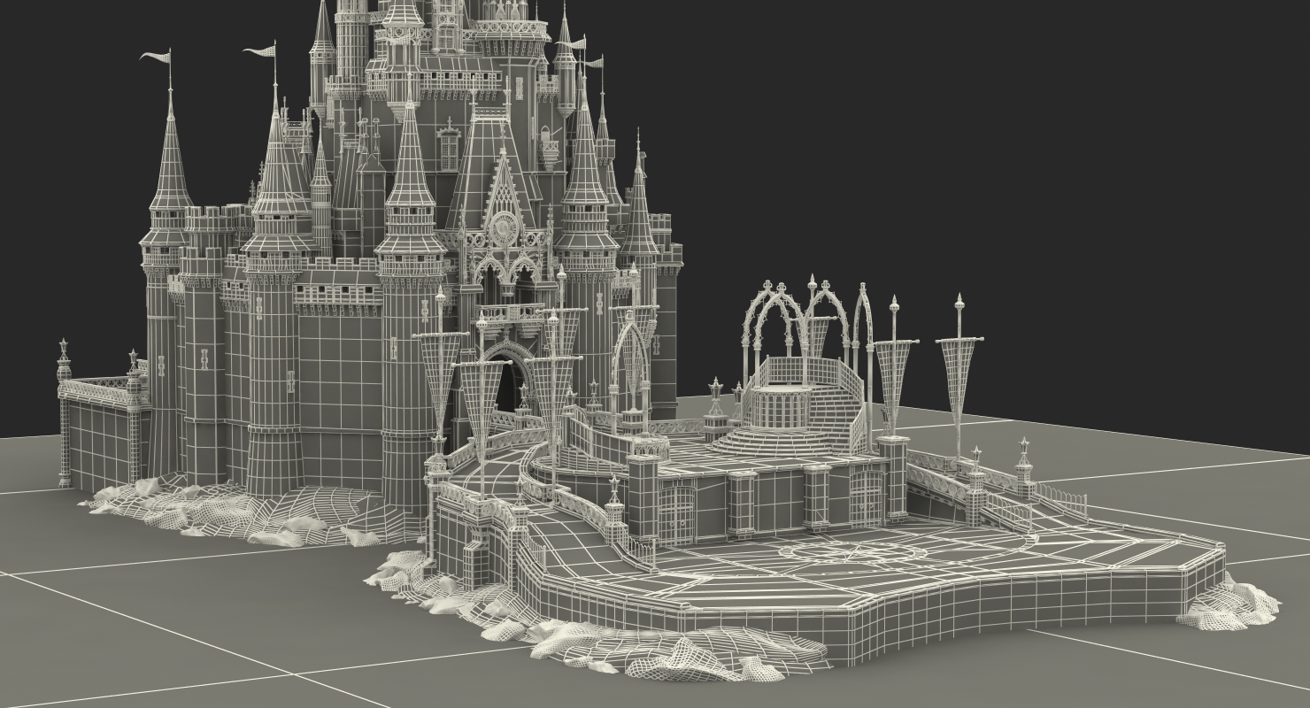 3D Disneyland Cinderella Castle model