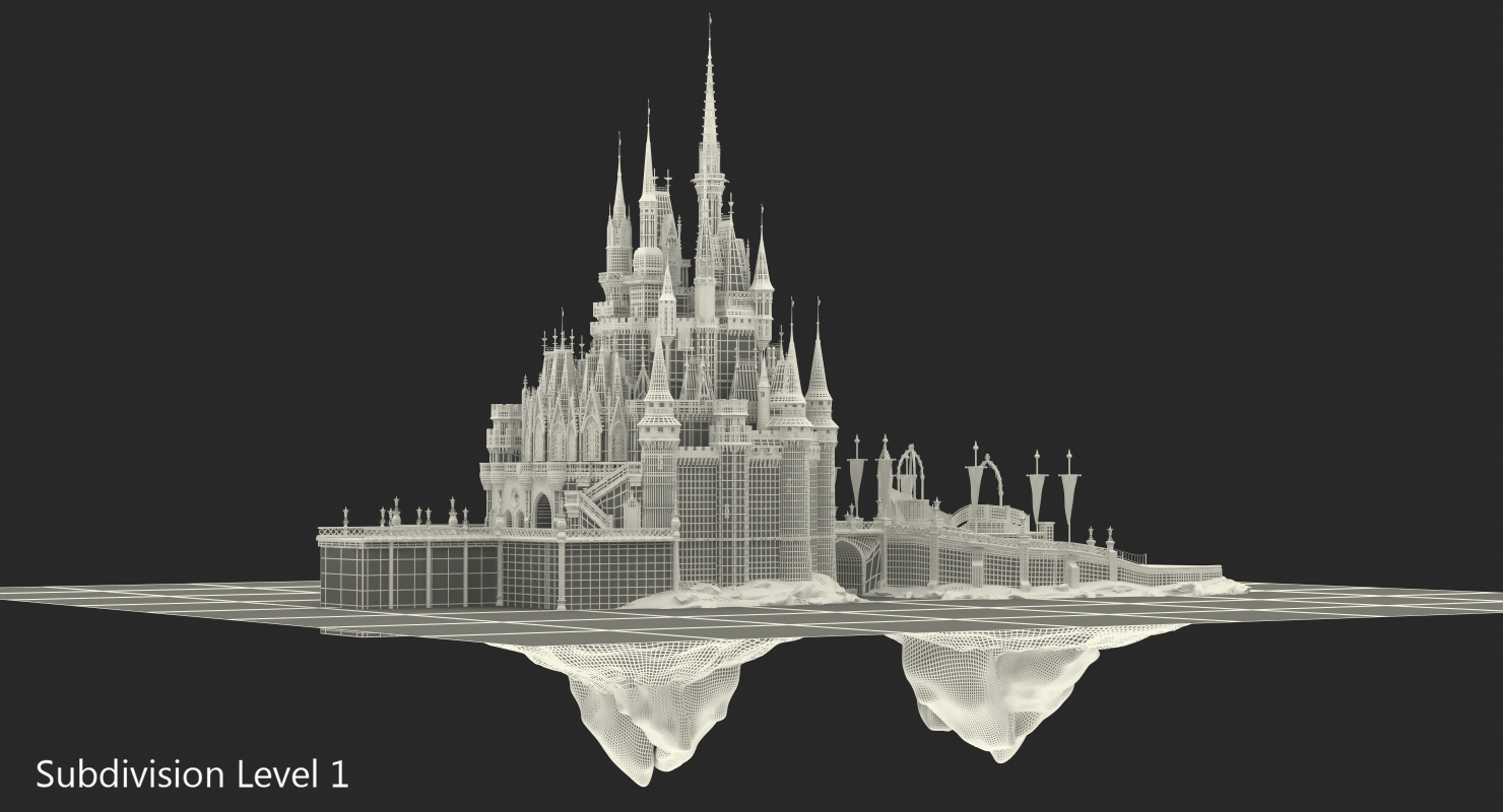 3D Disneyland Cinderella Castle model