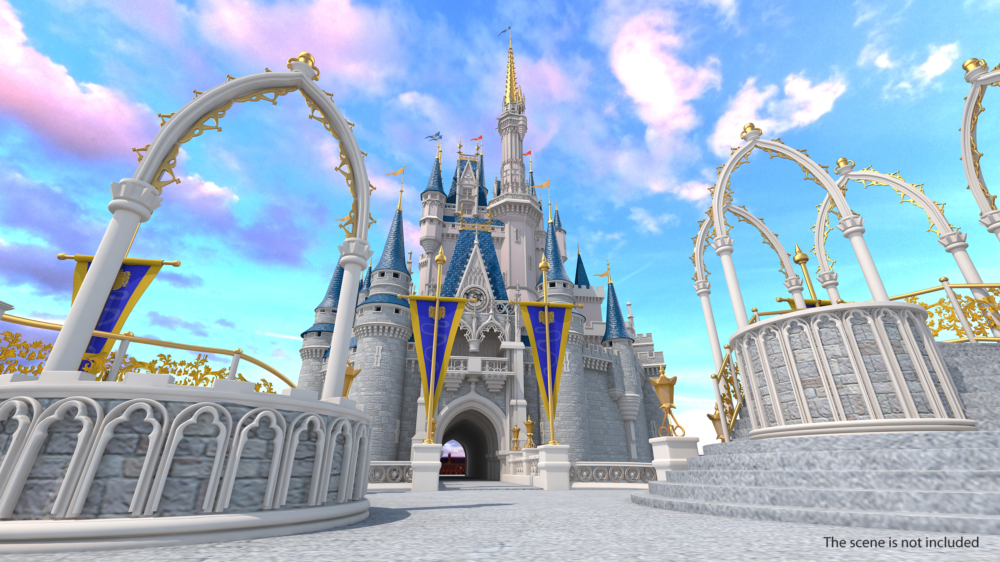 3D Disneyland Cinderella Castle model