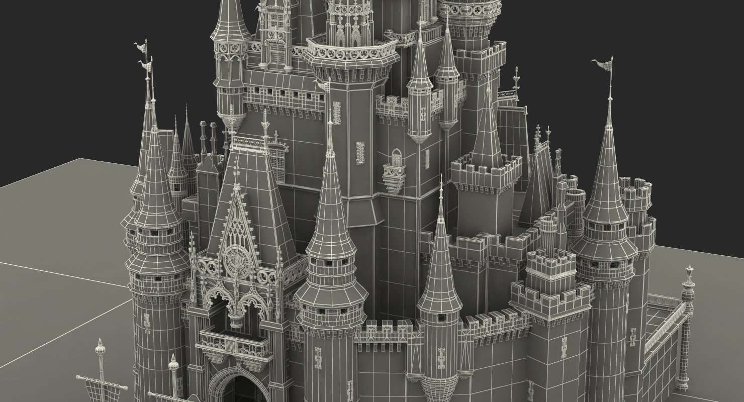 3D Disneyland Cinderella Castle model