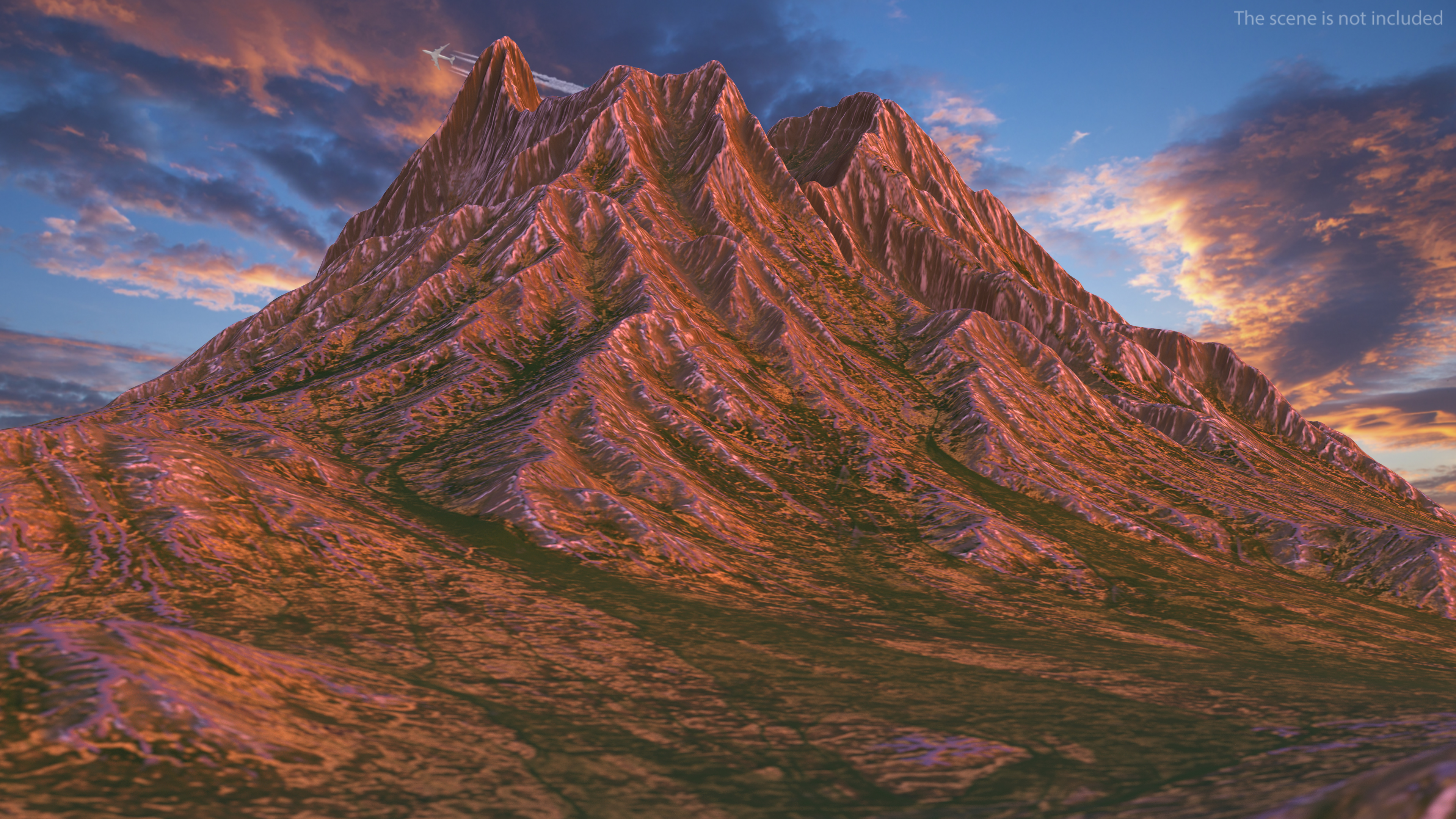 3D model Dormant Volcano