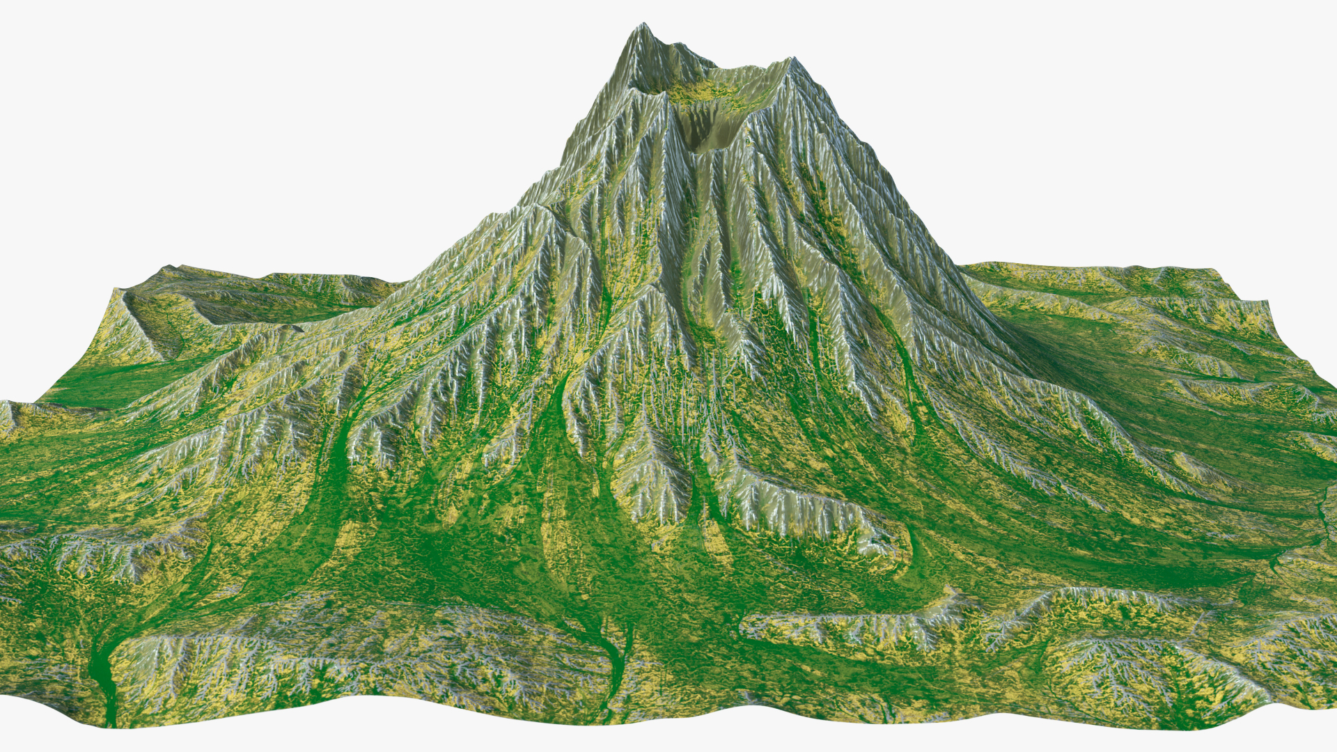 3D model Dormant Volcano