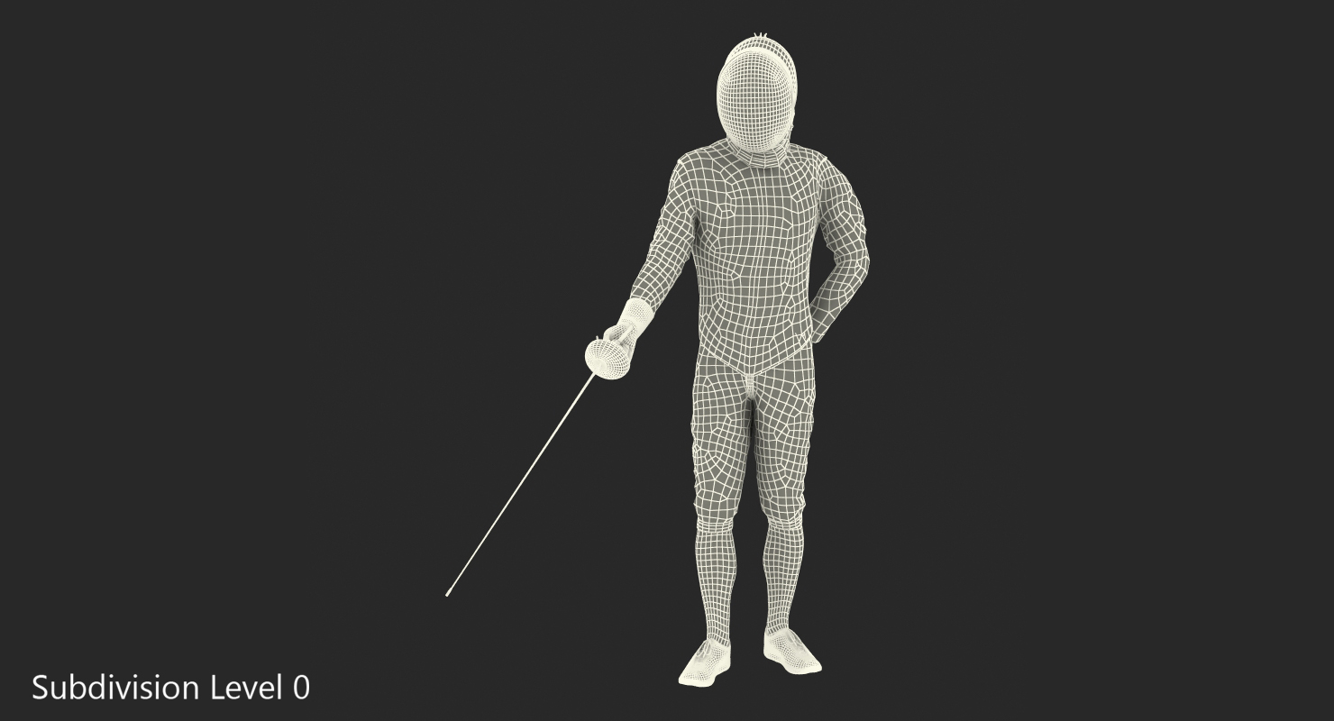 3D model Olympic Men Fencer Rigged