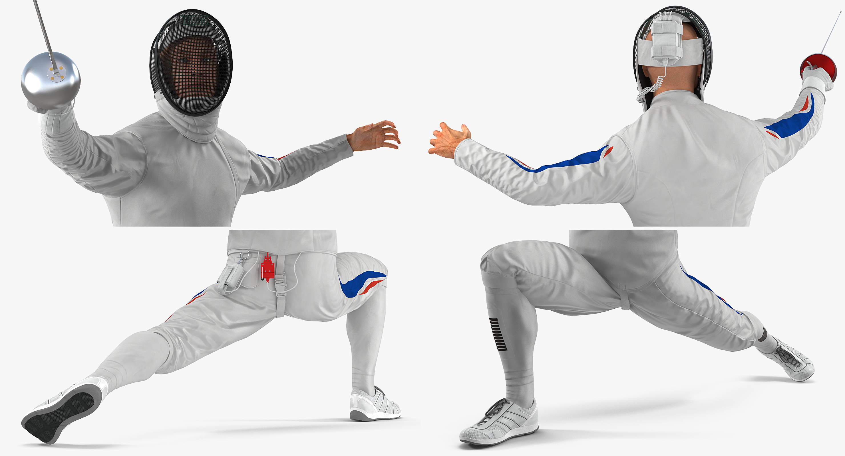 3D model Olympic Men Fencer Rigged