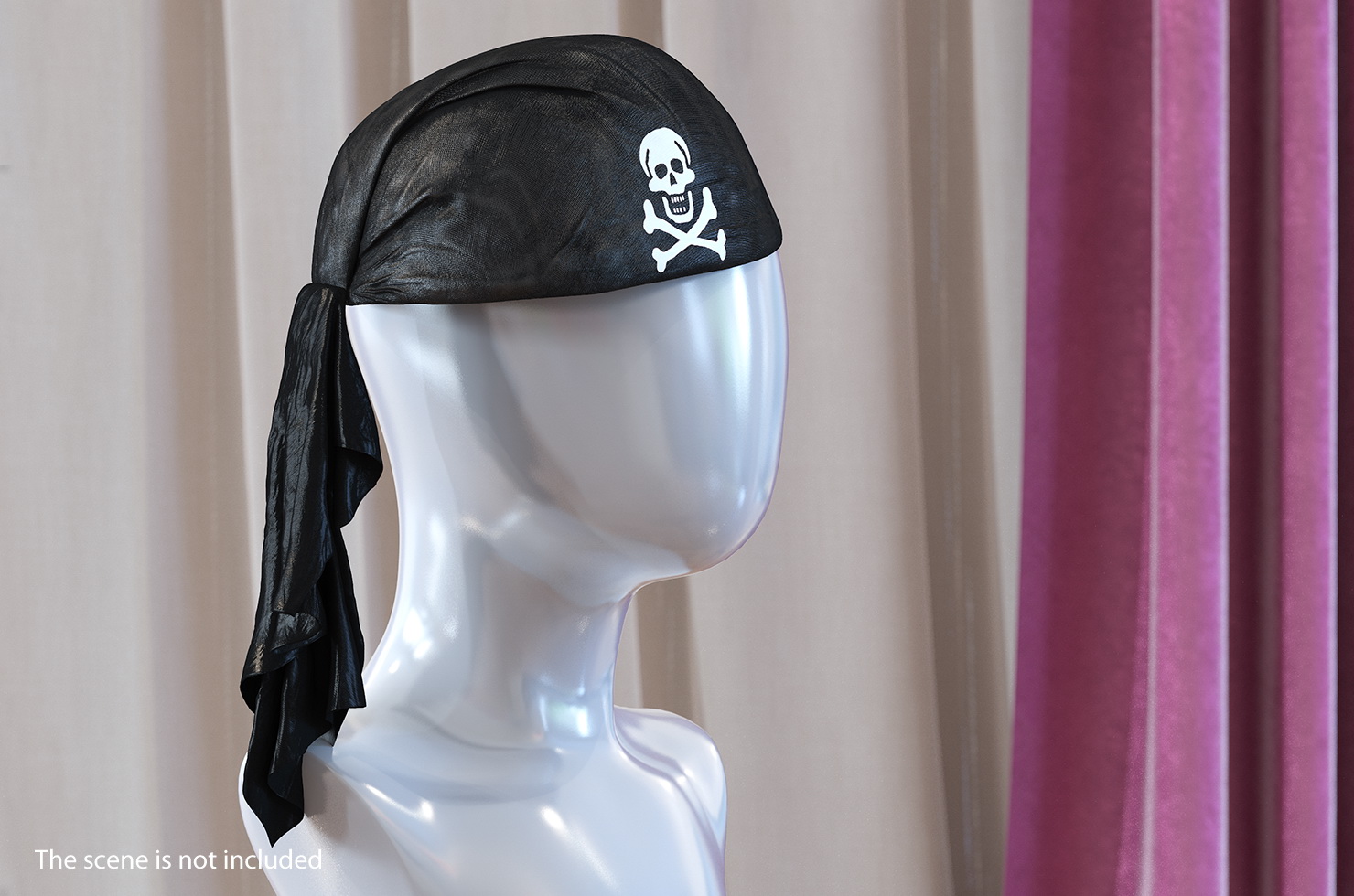 3D Black Pirate Scarf model