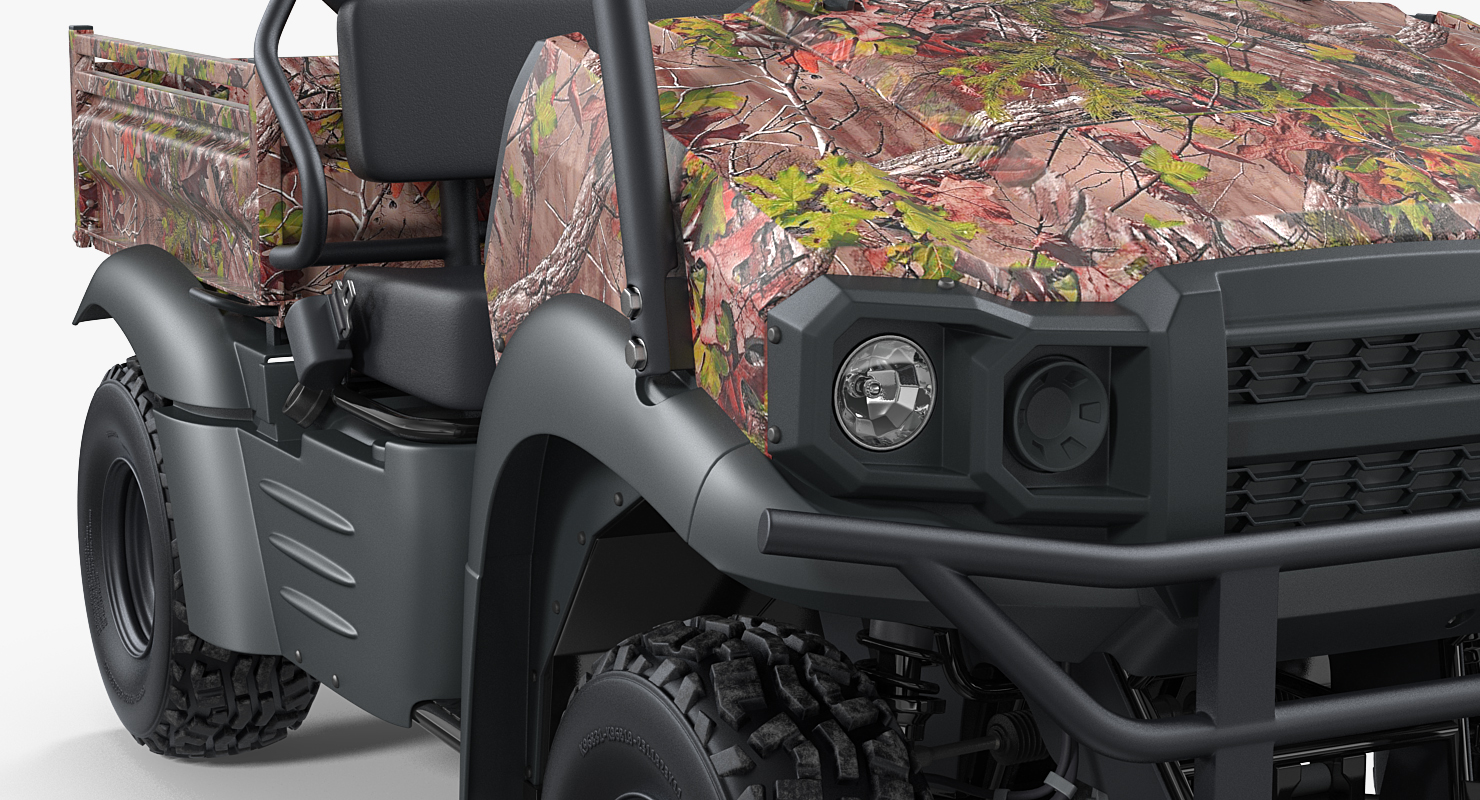 3D 4x4 Camo Clean ATV model