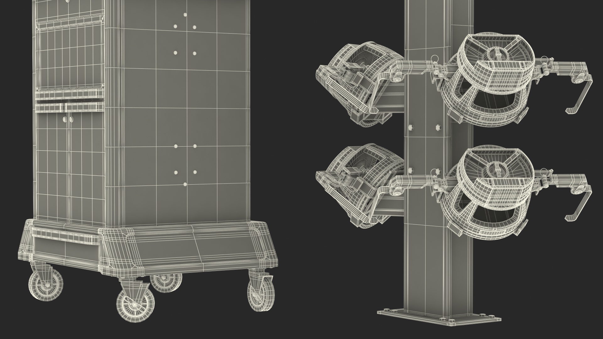 Wheel Alignment Equipment Generic with Car 3D