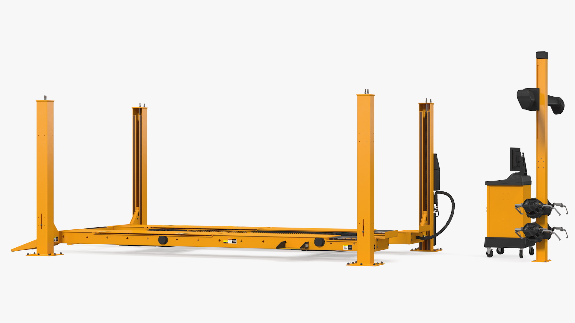 Wheel Alignment Equipment Generic with Car 3D