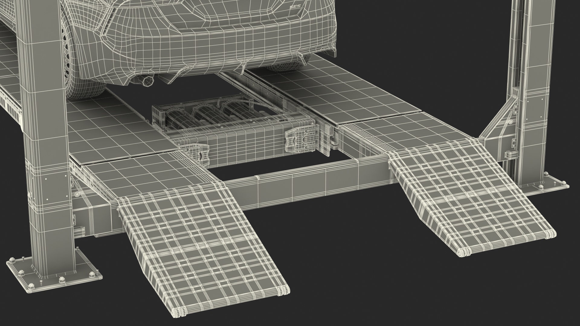 Wheel Alignment Equipment Generic with Car 3D