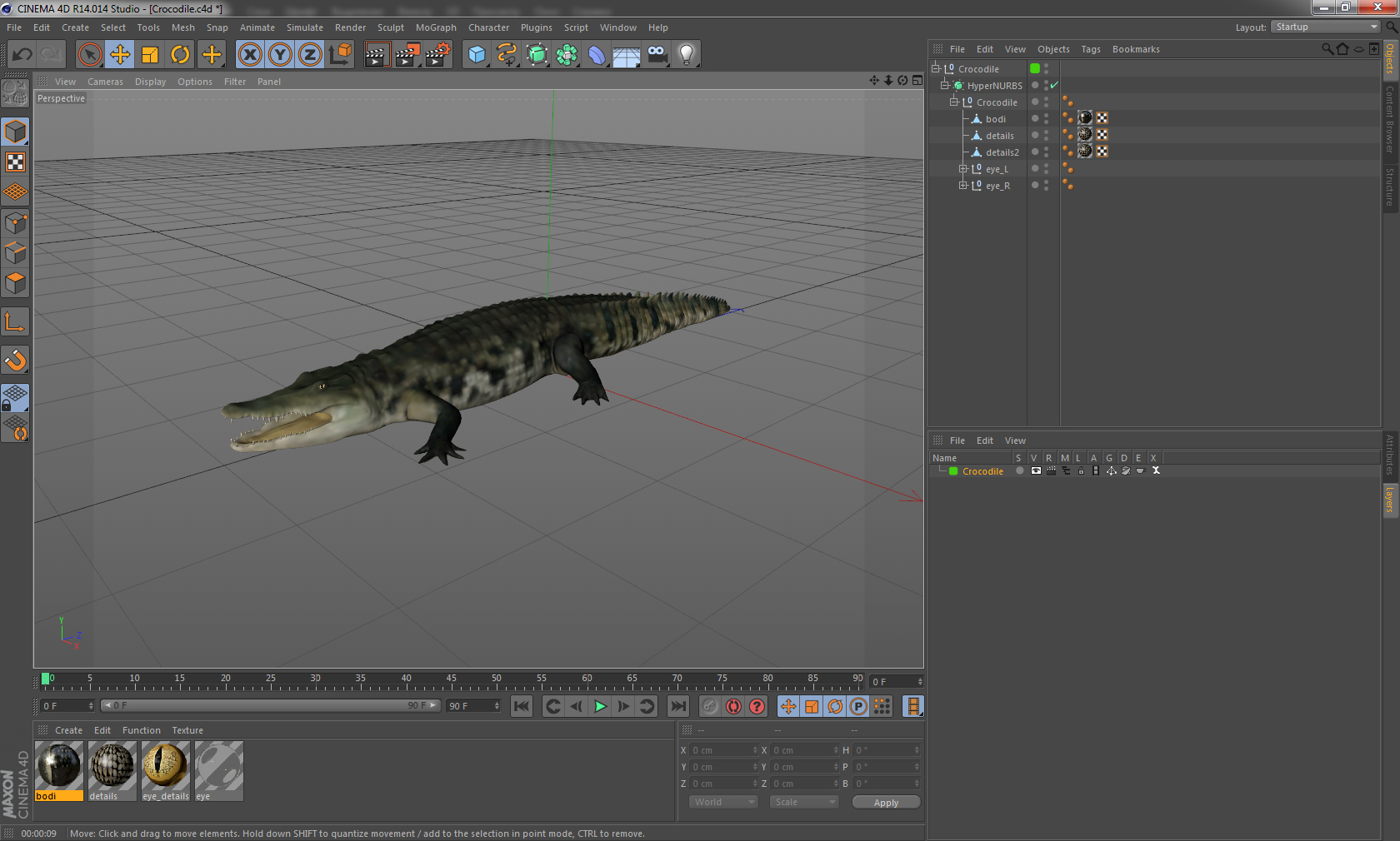 Crocodile 3D model